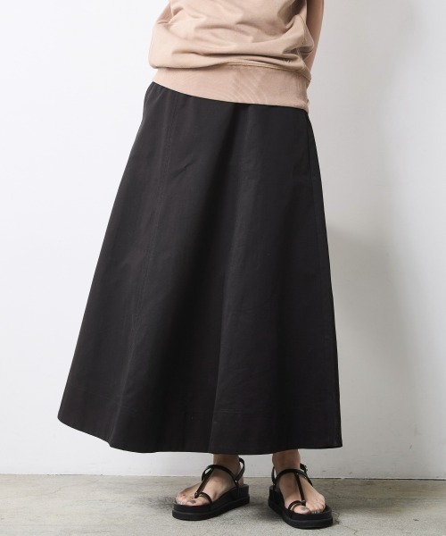 CHIC STYLE(シックスタイル)の「綿100%チノフレアスカート<大きいサイズ有>シックスタイル(スカート・レディース・ブラック/ベージュ・M/L/LL/3L/4L/5L)」の22枚目の写真