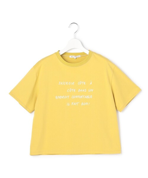 23区 L(ニジュウサンクオオキイサイズ)の「リラクシーシルエット メッセージ ロゴTシャツ(Tシャツ/カットソー・レディース・ホワイト系/ライトイエロー系/グレー系・46/44)」の17枚目の写真