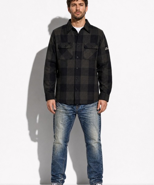 TMT（ティーエムティー）の「BUFFALO CHECK SHIRTS（シャツ/ブラウス・メンズ・グレー/ブルー/レッド/ホワイト・LARGE/X-LARGE/MEDIUM）」の8枚目の写真