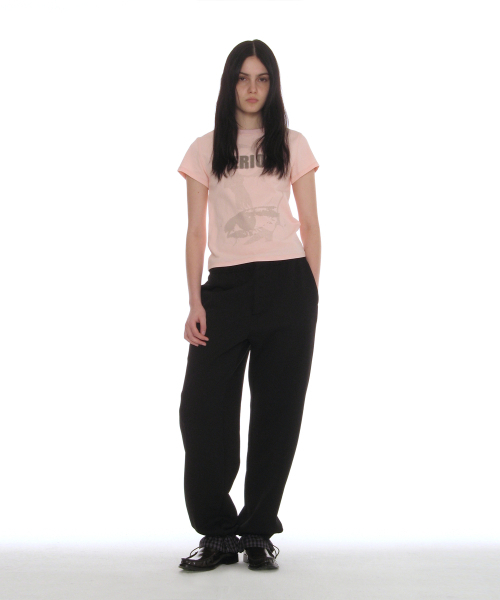 PARTIMENTO WOMEN(パルティメントウィメン)の「レイヤードヘムスウェットパンツ_ブラック(スウェットパンツ・レディース・その他・MEDIUM/SMALL)」の6枚目の写真