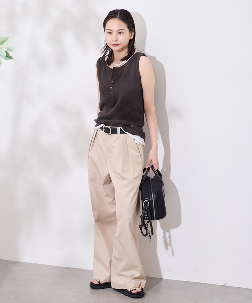 JOURNAL STANDARD（ジャーナルスタンダード）の「別注【FAITH MILLS CORP】ワッフルガゼットPOヘンリータンクトップ（タンクトップ・レディース・アイボリー/パープル/イエロー/ブラック系その他・FREE）」の5枚目の写真