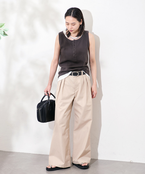 JOURNAL STANDARD（ジャーナルスタンダード）の「別注【FAITH MILLS CORP】ワッフルガゼットPOヘンリータンクトップ（タンクトップ・レディース・アイボリー/パープル/イエロー/ブラック系その他・FREE）」の9枚目の写真