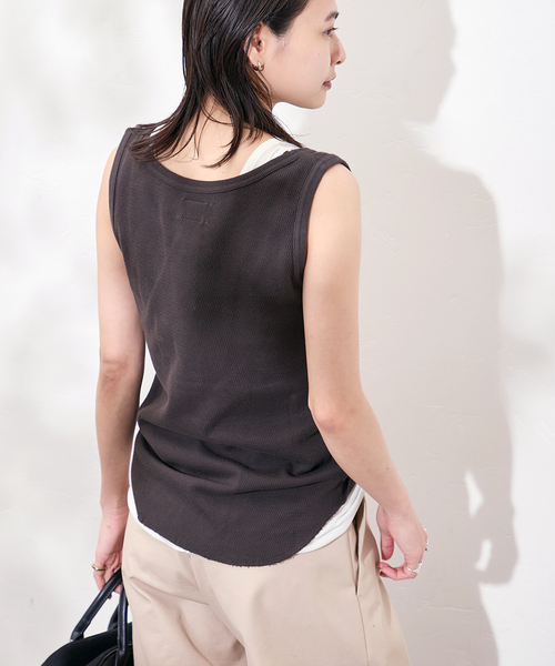 JOURNAL STANDARD（ジャーナルスタンダード）の「別注【FAITH MILLS CORP】ワッフルガゼットPOヘンリータンクトップ（タンクトップ・レディース・アイボリー/パープル/イエロー/ブラック系その他・FREE）」の12枚目の写真