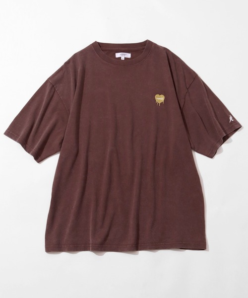 KANGOL(カンゴール)の「【KANGOL/カンゴール】別注 ワンポイント刺繍 ヴィンテージ加工 半袖 Tシャツ(Tシャツ/カットソー・メンズ・ピンク/ネイビー/ブラック/ブラウン・S/M/L/XL)」の6枚目の写真