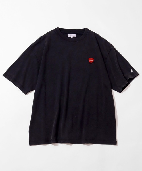 KANGOL(カンゴール)の「【KANGOL/カンゴール】別注 ワンポイント刺繍 ヴィンテージ加工 半袖 Tシャツ(Tシャツ/カットソー・メンズ・ピンク/ネイビー/ブラック/ブラウン・S/M/L/XL)」の5枚目の写真