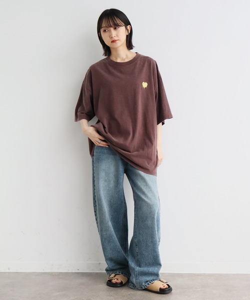 KANGOL(カンゴール)の「【KANGOL/カンゴール】別注 ワンポイント刺繍 ヴィンテージ加工 半袖 Tシャツ(Tシャツ/カットソー・メンズ・ピンク/ネイビー/ブラック/ブラウン・S/M/L/XL)」の11枚目の写真