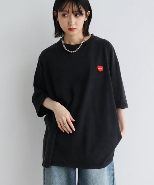 KANGOL(カンゴール)の「【KANGOL/カンゴール】別注 ワンポイント刺繍 ヴィンテージ加工 半袖 Tシャツ(Tシャツ/カットソー・メンズ・ピンク/ネイビー/ブラック/ブラウン・S/M/L/XL)」の8枚目の写真