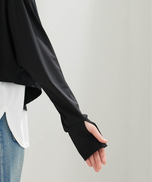 BELLUNA PLUS(ベルーナ)の「ヒンヤリ爽快!スタンド衿ボレロ(ポンチョ・レディース・アイボリー/ブラック・X-LARGE/LARGE/MEDIUM)」の18枚目の写真