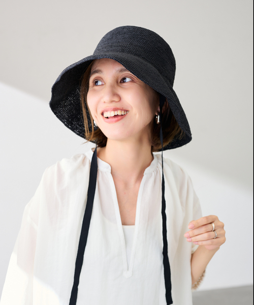 FRAMeWORK(フレームワーク)の「p cnq/パークニック CLEO バケット HAT(ハット・レディース・ブラック/ベージュ・FREE)」の4枚目の写真