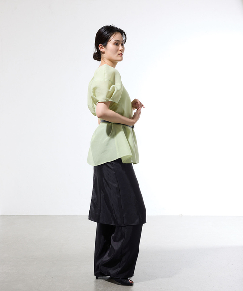 IENA(イエナ)の「《一部店舗限定》レイヤードスカートパンツセット(その他パンツ・レディース・チャコールグレー/ブラック・38/36)」の6枚目の写真