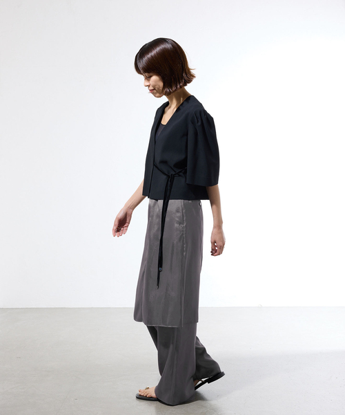 IENA(イエナ)の「《一部店舗限定》レイヤードスカートパンツセット(その他パンツ・レディース・チャコールグレー/ブラック・38/36)」の12枚目の写真