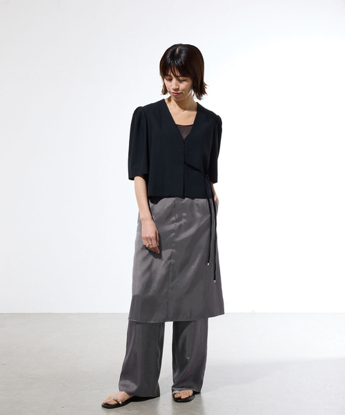 IENA(イエナ)の「《一部店舗限定》レイヤードスカートパンツセット(その他パンツ・レディース・チャコールグレー/ブラック・38/36)」の15枚目の写真