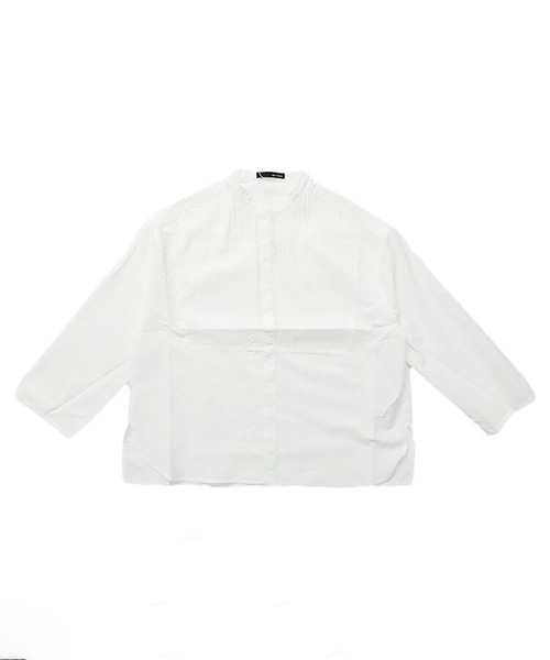 vent blanc(ヴァンブラン)の「vent blanc ヴァンブラン コットンローン ピンタック デザインシャツブラウス(シャツ/ブラウス・レディース・ブラック/オフホワイト/インディゴブルー・FREE)」の14枚目の写真