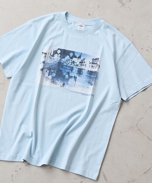 coen（コーエン）の「フォトグラフィックTシャツ（Tシャツ/カットソー・メンズ・ライトグレー/その他1/ライトブルー・L/M/S/XL）」の2枚目の写真