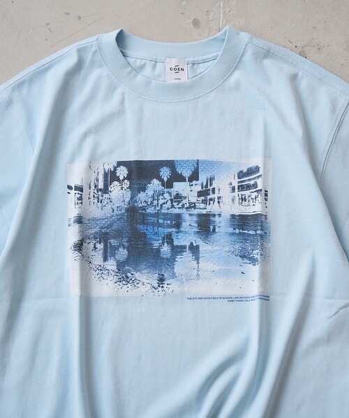 coen（コーエン）の「フォトグラフィックTシャツ（Tシャツ/カットソー・メンズ・ライトグレー/その他1/ライトブルー・L/M/S/XL）」の16枚目の写真