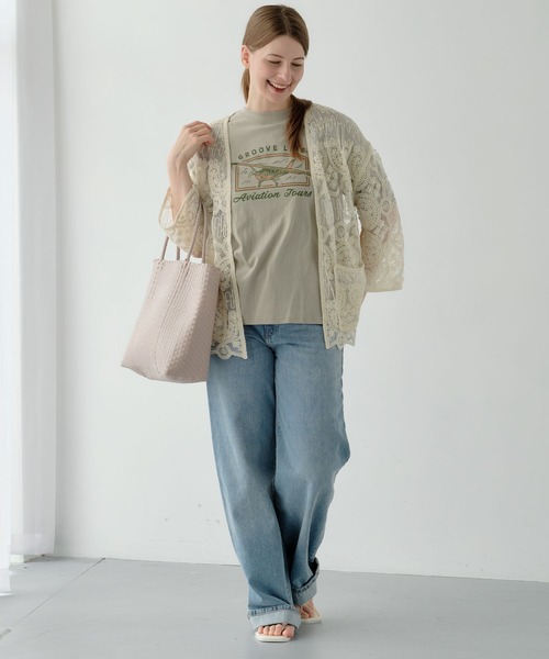 ZAKKA-BOX(ザッカボックス)の「ヴィンテージ風プリントTシャツ(Tシャツ/カットソー・レディース・ベージュ/ホワイト・FREE)」の11枚目の写真