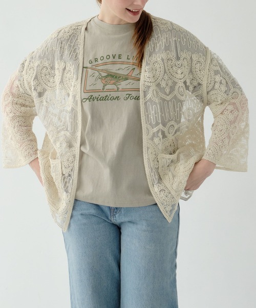 ZAKKA-BOX(ザッカボックス)の「ヴィンテージ風プリントTシャツ(Tシャツ/カットソー・レディース・ベージュ/ホワイト・FREE)」の13枚目の写真