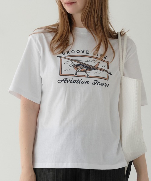 ZAKKA-BOX(ザッカボックス)の「ヴィンテージ風プリントTシャツ(Tシャツ/カットソー・レディース・ベージュ/ホワイト・FREE)」の17枚目の写真
