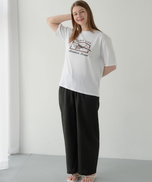 ZAKKA-BOX(ザッカボックス)の「ヴィンテージ風プリントTシャツ(Tシャツ/カットソー・レディース・ベージュ/ホワイト・FREE)」の22枚目の写真
