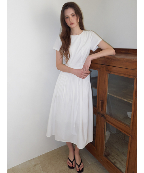 ETMON(エトモン)の「Pintuck Pleats Strap Dress, White(ワンピース・レディース・その他・SMALL/MEDIUM)」の6枚目の写真