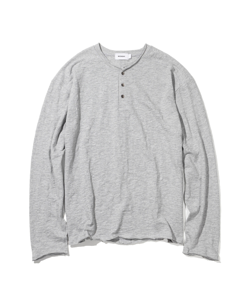 MASSNOUN(マスノウン)の「スラブカットディバイドヘンリーネックロングスリーブMSSLS001-GY(Tシャツ/カットソー・レディース・その他・MEDIUM/LARGE)」の1枚目の写真