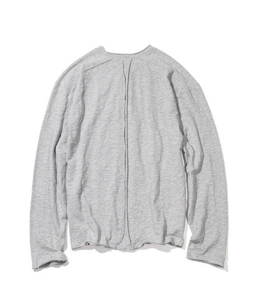 MASSNOUN(マスノウン)の「スラブカットディバイドヘンリーネックロングスリーブMSSLS001-GY(Tシャツ/カットソー・レディース・その他・MEDIUM/LARGE)」の2枚目の写真