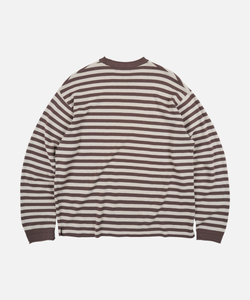FRIZMWORKS(フリズムワークス)の「STRIPE KNIT LONG SLEEVE _ BROWN(ニット/セーター・メンズ・その他・SMALL/MEDIUM/LARGE/X-LARGE)」の2枚目の写真