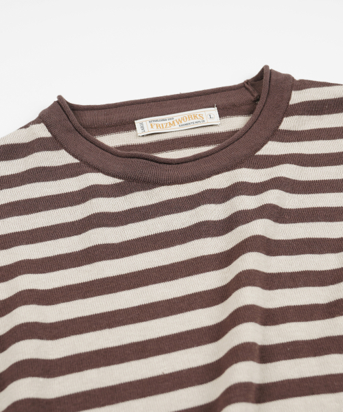FRIZMWORKS(フリズムワークス)の「STRIPE KNIT LONG SLEEVE _ BROWN(ニット/セーター・メンズ・その他・SMALL/MEDIUM/LARGE/X-LARGE)」の3枚目の写真