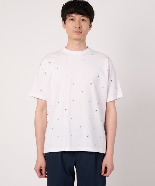 Arnold Palmer(アーノルドパーマー)の「シェア アンブレラパターン グラフィック Tシャツ(Tシャツ/カットソー・レディース・ネイビー/ホワイト・XS/S/M/L/LL)」の13枚目の写真