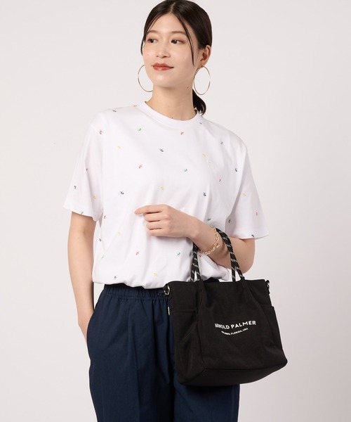 Arnold Palmer(アーノルドパーマー)の「シェア アンブレラパターン グラフィック Tシャツ(Tシャツ/カットソー・レディース・ネイビー/ホワイト・XS/S/M/L/LL)」の20枚目の写真