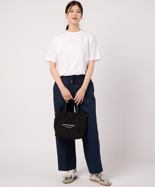 Arnold Palmer(アーノルドパーマー)の「シェア アンブレラパターン グラフィック Tシャツ(Tシャツ/カットソー・レディース・ネイビー/ホワイト・XS/S/M/L/LL)」の19枚目の写真