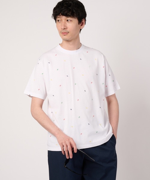 Arnold Palmer(アーノルドパーマー)の「シェア アンブレラパターン グラフィック Tシャツ(Tシャツ/カットソー・レディース・ネイビー/ホワイト・XS/S/M/L/LL)」の18枚目の写真