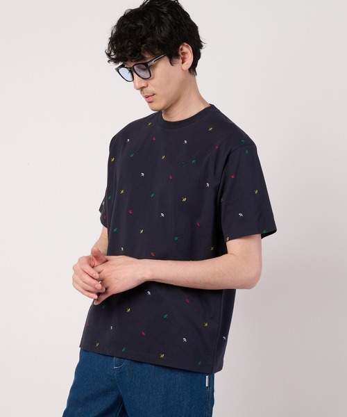 Arnold Palmer(アーノルドパーマー)の「シェア アンブレラパターン グラフィック Tシャツ(Tシャツ/カットソー・レディース・ネイビー/ホワイト・XS/S/M/L/LL)」の15枚目の写真