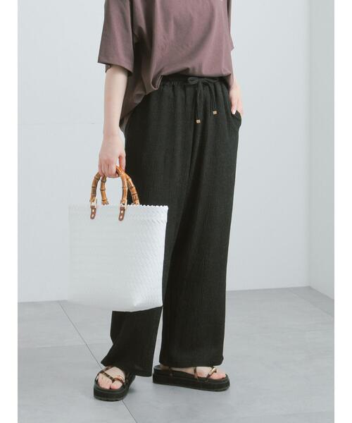 Te chichi(テチチ)の「カットクレープイージーパンツ《2026 SUMMER LOOK item》(その他パンツ・レディース・ブラック/ブラウン/オフホワイト・F)」の9枚目の写真
