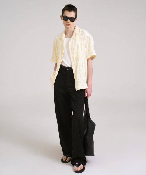 SSIN AND LEE(シンアンドリー)の「コスタルクリンクルオープンハーフシャツアイボリー(シャツ/ブラウス・メンズ・その他・MEDIUM/LARGE)」の3枚目の写真