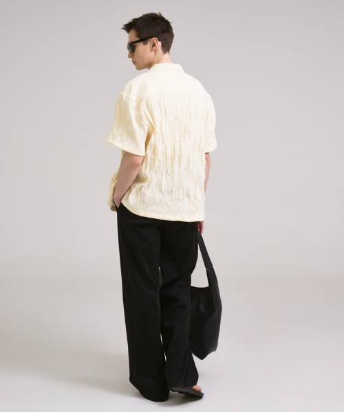 SSIN AND LEE(シンアンドリー)の「コスタルクリンクルオープンハーフシャツアイボリー(シャツ/ブラウス・メンズ・その他・MEDIUM/LARGE)」の4枚目の写真