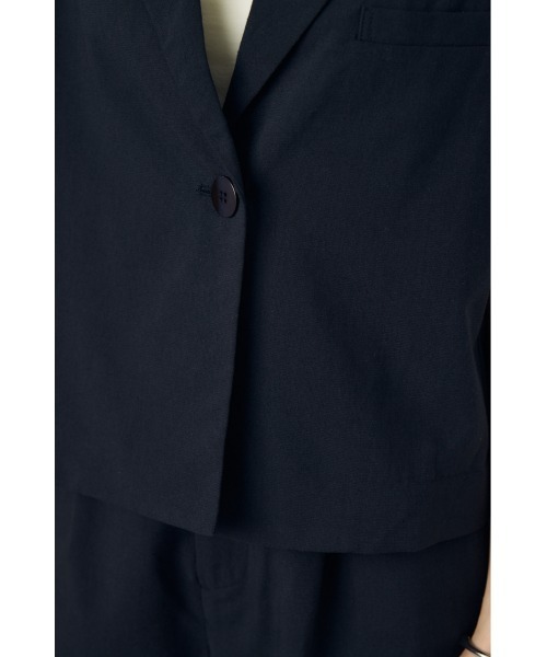 AZUL by moussy(アズールバイマウジー)の「クロップドハーフスリーブジャケット(テーラードジャケット・レディース・ベージュ/ブラック・MEDIUM/SMALL)」の10枚目の写真