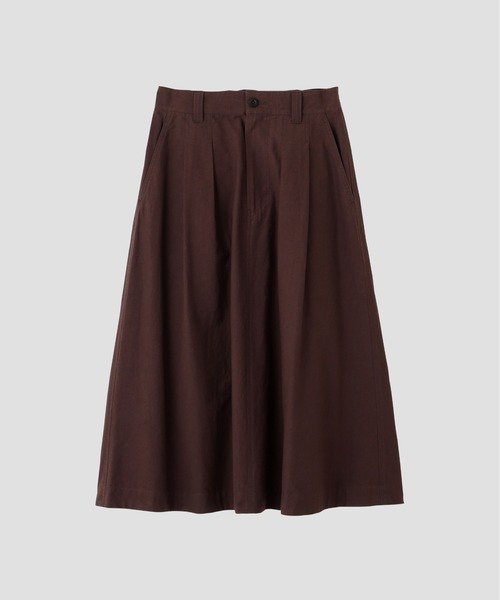 MHL.（エムエイチエル）の「LIGHTWEIGHT COTTON NYLON TWILL（スカート・レディース・ボルドー/ブラック・3/2/1/0）」の10枚目の写真