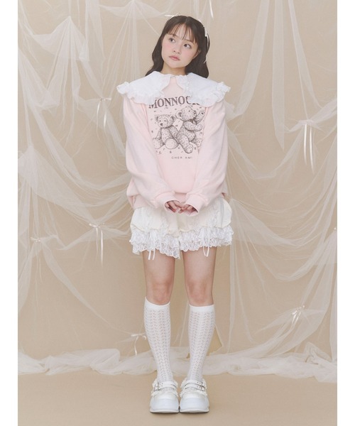 merry jenny(メリージェニー)の「twin bears スウェット(スウェット・レディース・ボルドー/ピンク/オフホワイト/グレー・FREE)」の7枚目の写真