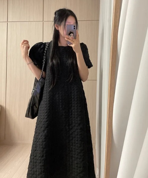 FAVORITO（ファヴォリート）の「Uネックロングワンピース（ワンピース・レディース・ブラック/ホワイト・F）」の9枚目の写真