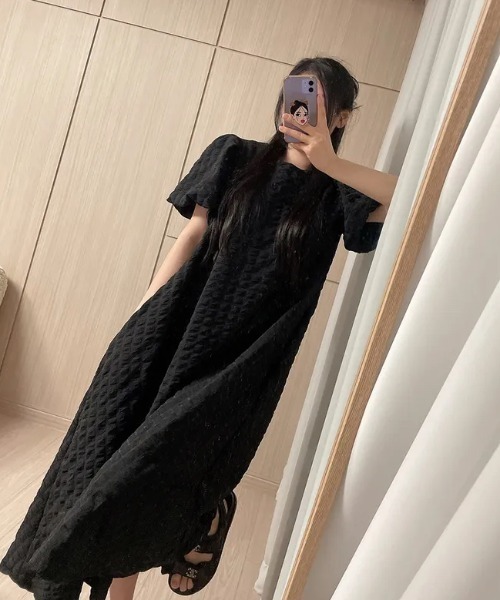 FAVORITO（ファヴォリート）の「Uネックロングワンピース（ワンピース・レディース・ブラック/ホワイト・F）」の13枚目の写真