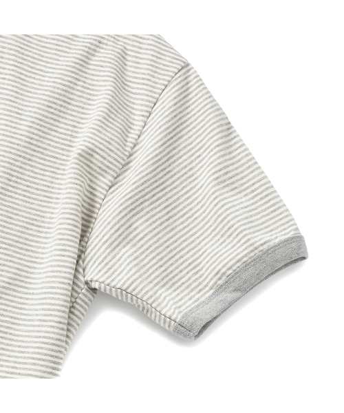 SUPERSUB(スーパーサブ)の「ストライプリンガー半袖Tシャツ-グレー(Tシャツ/カットソー・レディース・その他・SMALL/MEDIUM/LARGE)」の6枚目の写真