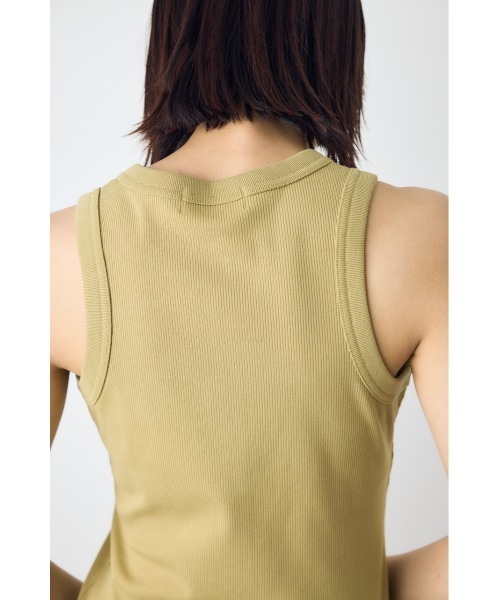 AZUL by moussy(アズールバイマウジー)の「ヘンリーネックタンクトップ(タンクトップ・レディース・ベージュ/オフホワイト/ブラック・SMALL/MEDIUM)」の11枚目の写真