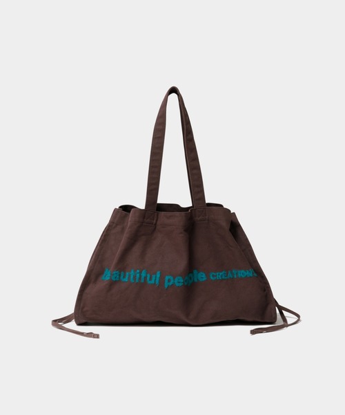 beautiful people(ビューティフルピープル)の「brushed logo mini leisure bag(トートバッグ・レディース・ブラック/ネイビー系1/ナチュラル/オリーブ/ブラウン/キャメル/バーガンディー・FREE)」の7枚目の写真