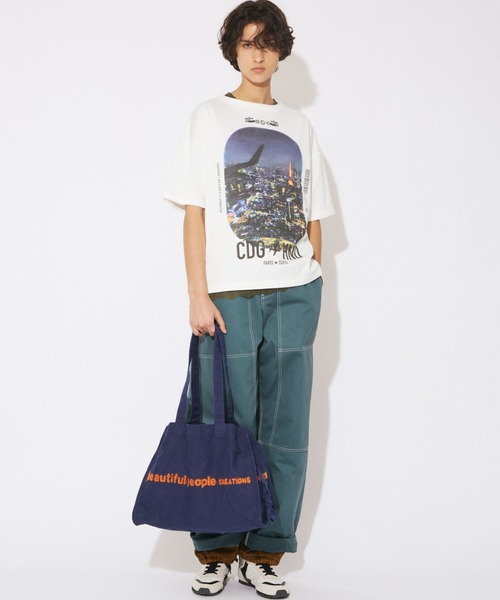 beautiful people(ビューティフルピープル)の「brushed logo mini leisure bag(トートバッグ・レディース・ブラック/ネイビー系1/ナチュラル/オリーブ/ブラウン・FREE)」の10枚目の写真