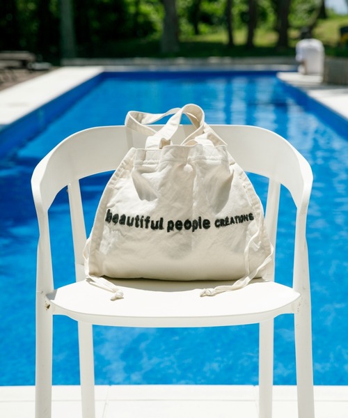 beautiful people(ビューティフルピープル)の「brushed logo mini leisure bag(トートバッグ・レディース・ブラック/ネイビー系1/ナチュラル/オリーブ/ブラウン/キャメル/バーガンディー・FREE)」の14枚目の写真
