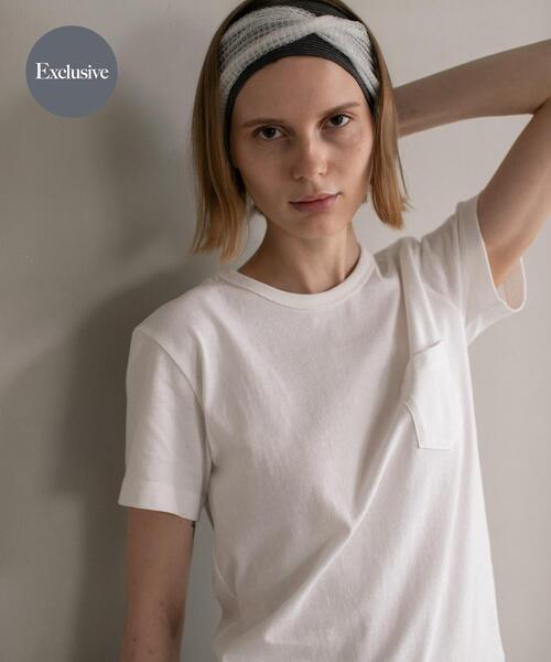 ONIT（オニット）の「『別注』onit×URBAN RESEARCH　ポケットTシャツ（Tシャツ/カットソー・レディース・ホワイト/ラベンダー/グレー/ブラック・1/2）」の2枚目の写真