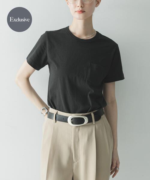ONIT（オニット）の「『別注』onit×URBAN RESEARCH　ポケットTシャツ（Tシャツ/カットソー・レディース・ホワイト/ラベンダー/グレー/ブラック・1/2）」の3枚目の写真