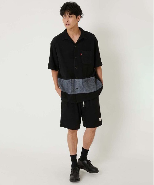 HOLLYWOOD RANCH MARKET（ハリウッドランチマーケット）の「ダブルニットパイルリメイクショーツ（その他パンツ・メンズ・ブラック・L/M/S）」の8枚目の写真