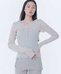 Miseki SEOUL（ミセキソウル）の「LAYERED BOLERO KNIT TOP（Tシャツ/カットソー）」